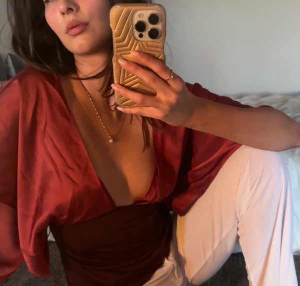 Orange Elisé top