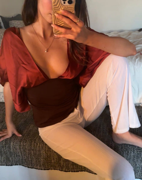 Orange Elisé top
