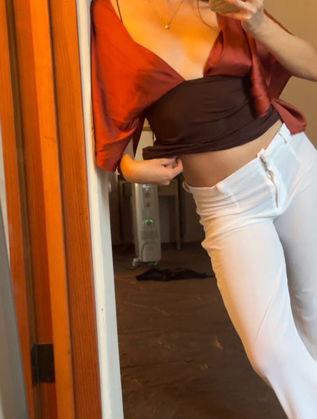 Orange Elisé top