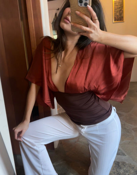 Orange Elisé top