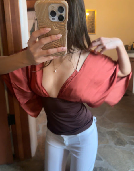 Orange Elisé top