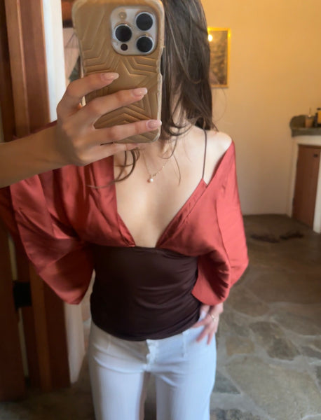Orange Elisé top