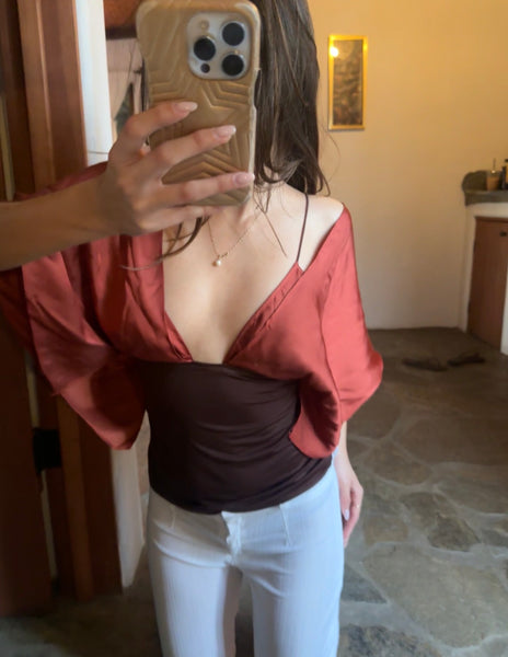Orange Elisé top