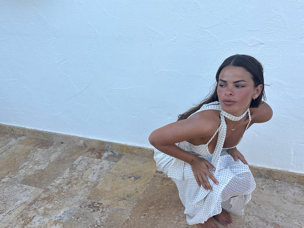 Michelangelo Polka Dot Midi Dress