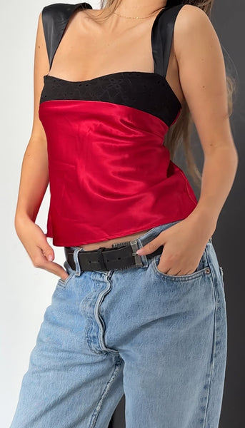 Red Bisous Top