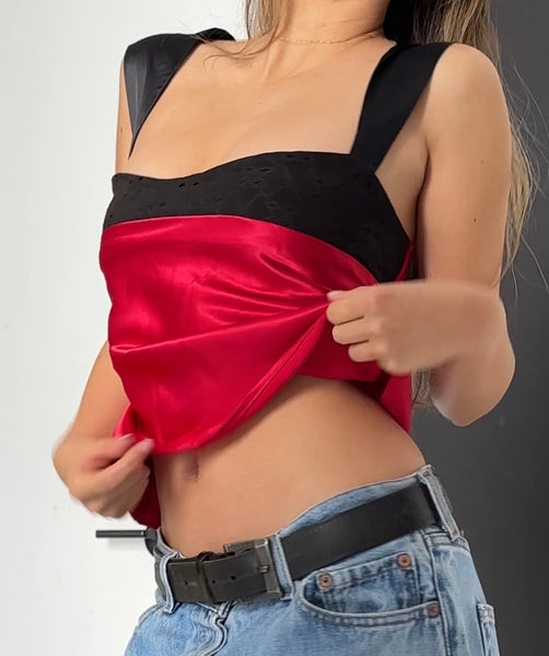 Red Bisous Top