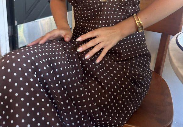 Michelangelo Polka Dot Midi Dress