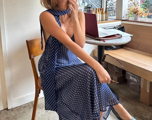 Michelangelo Polka Dot Midi Dress