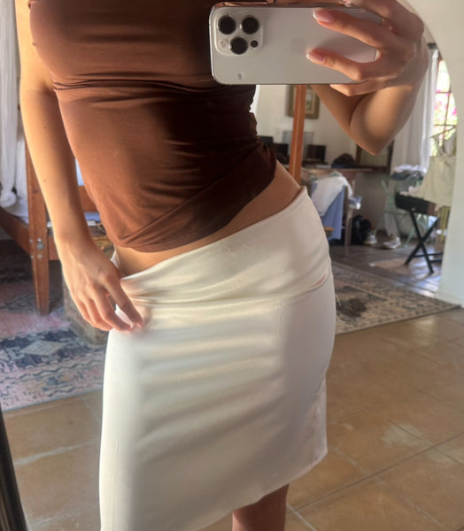 Léon Midi Skirt in Creme