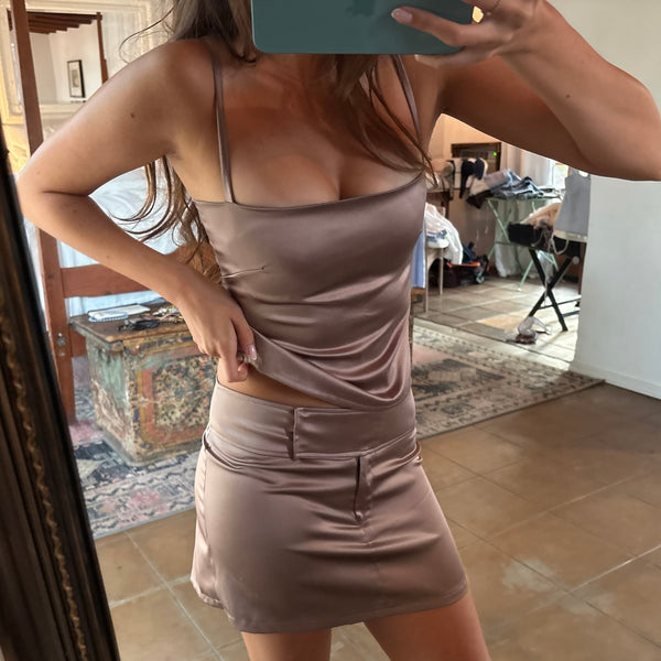 Perlé Top in dark lavender