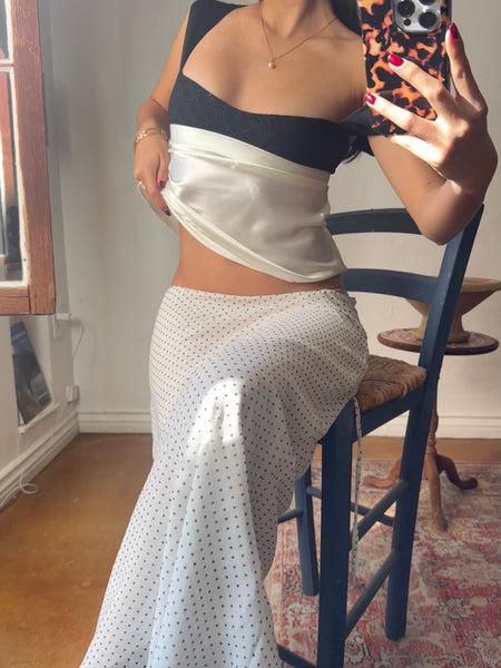 Michelangelo Polka Dot Midi skirt