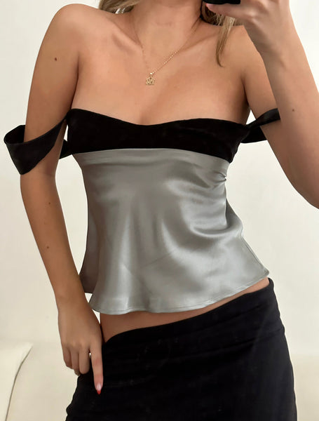 Silver Bisous Top